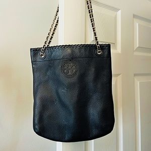 Tory Burch Chain Leather Bucket Purse